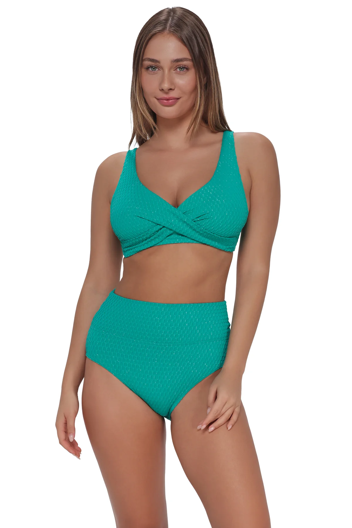 Pacifica Jade Jewel Lurex Hannah High Waist Bottom - Image 3