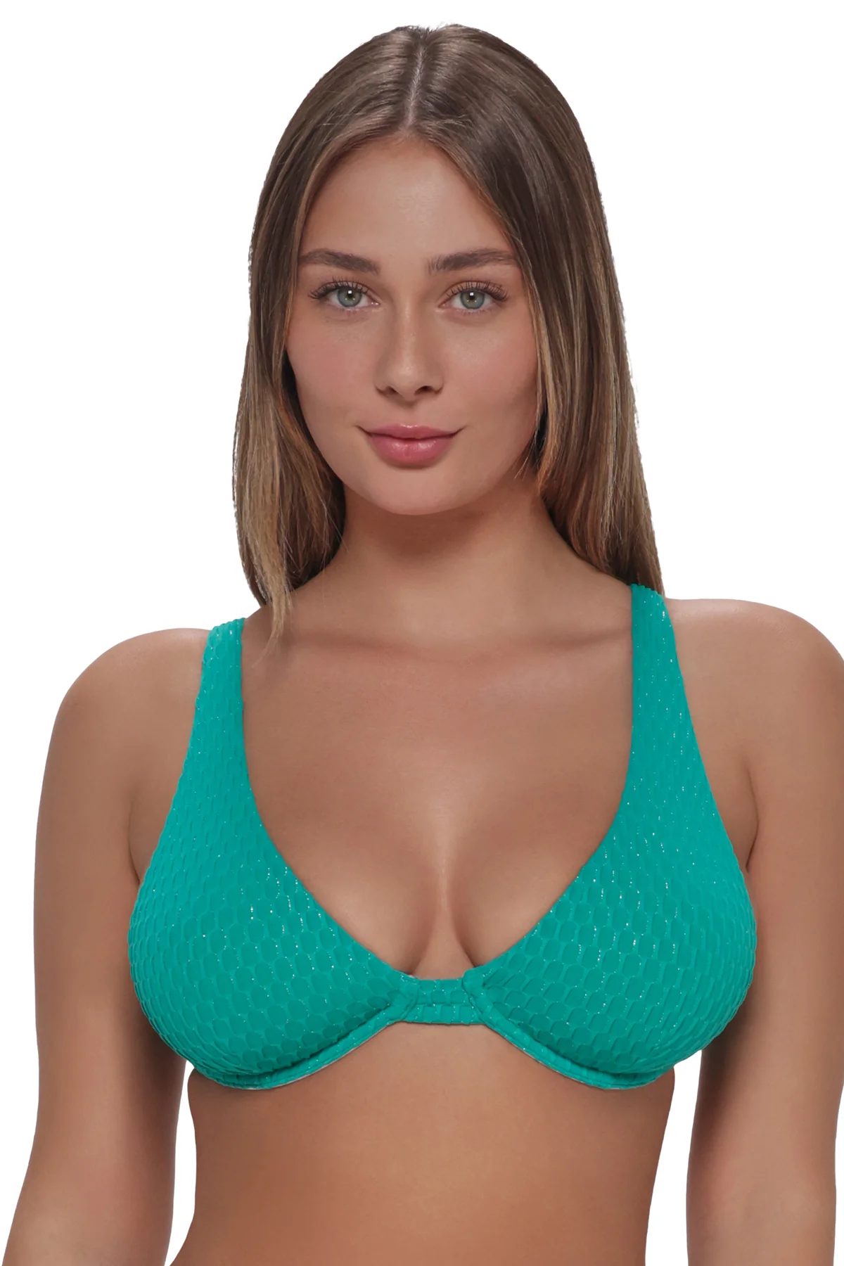 Pacifica Jade Jewel Lurex Emery Underwire Top - Image 5