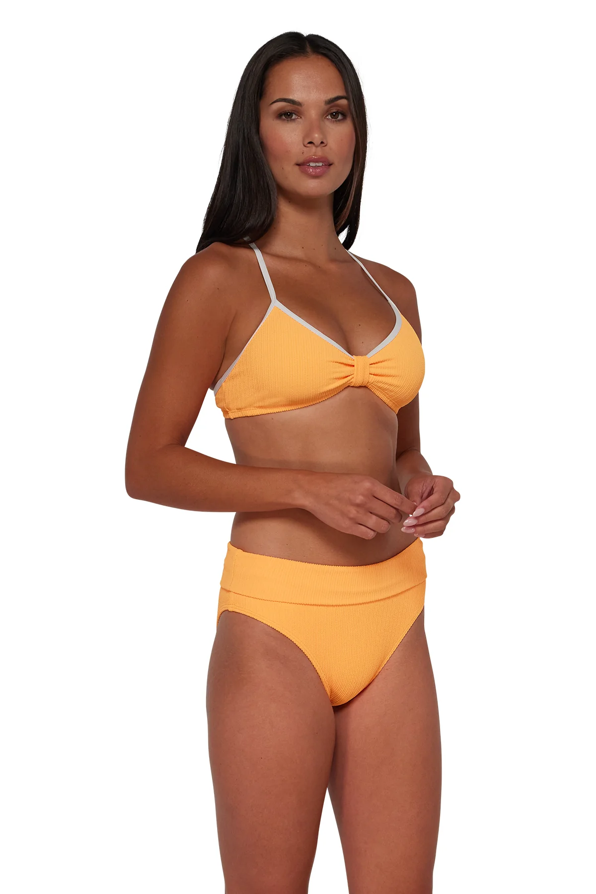 Pacifica Papaya Indie Bralette Top with Trim - Image 5