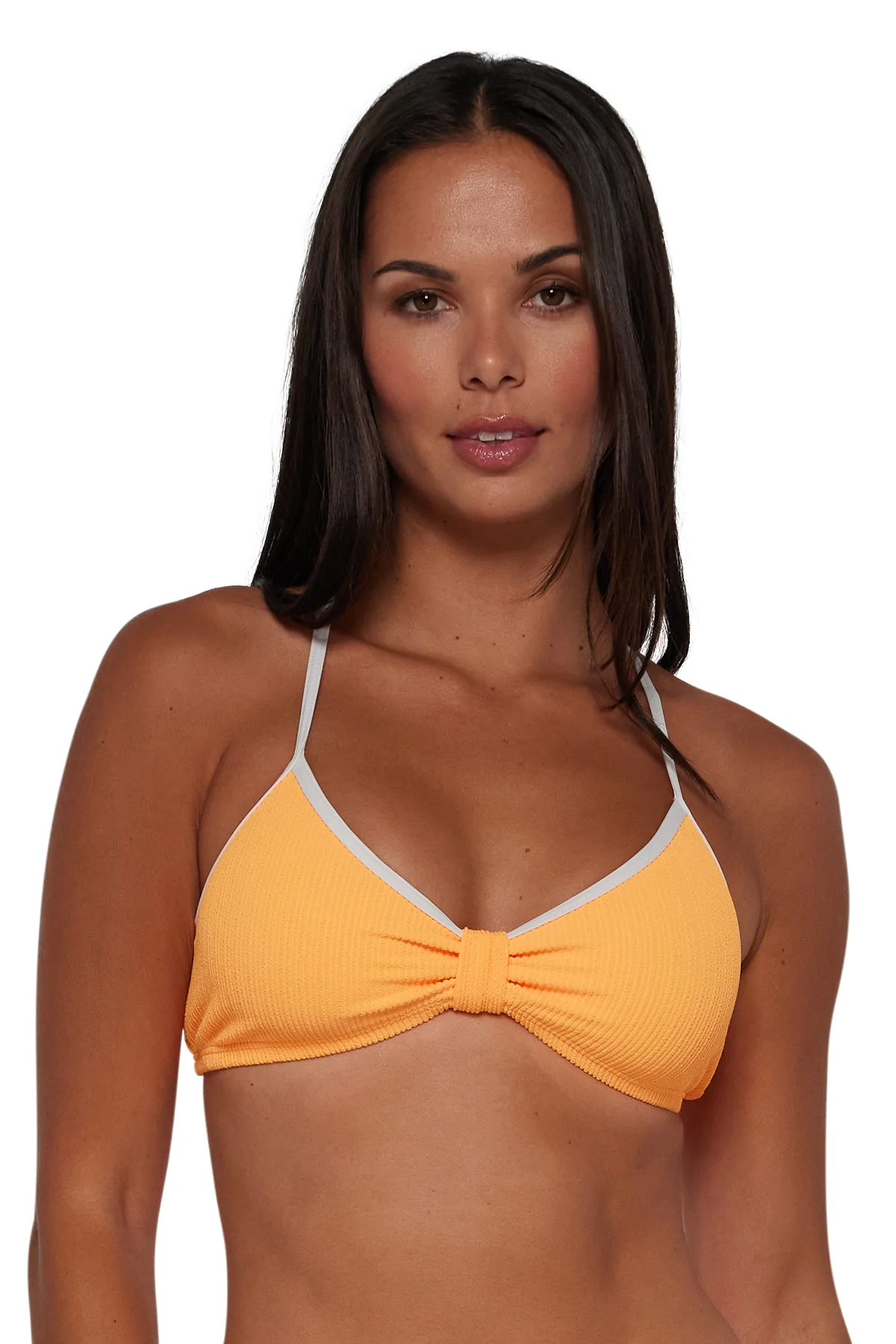 Pacifica Papaya Indie Bralette Top with Trim - Image 7