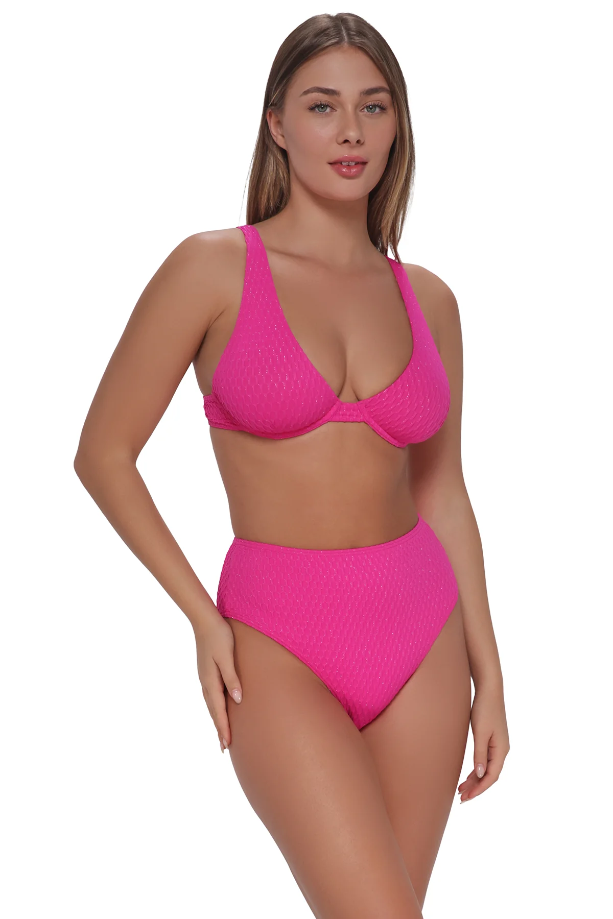 Pacifica Pink Diamond Lurex Emery Underwire Top - Image 3