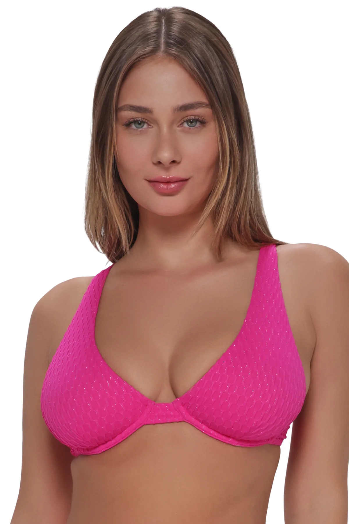 Pacifica Pink Diamond Lurex Emery Underwire Top - Image 4