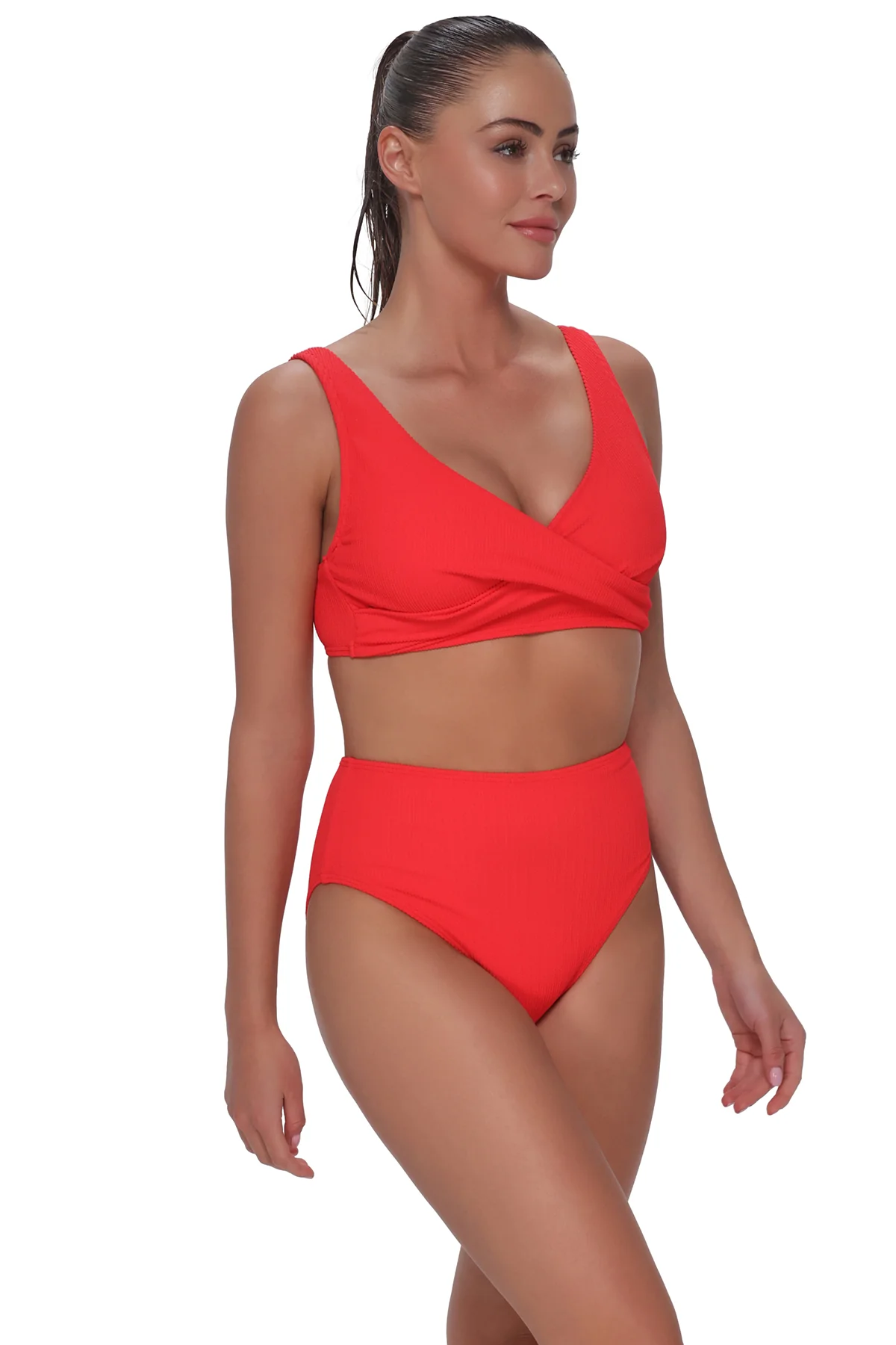 Pacifica Red Hot Rib Astrid High Waist Bottom - Image 4