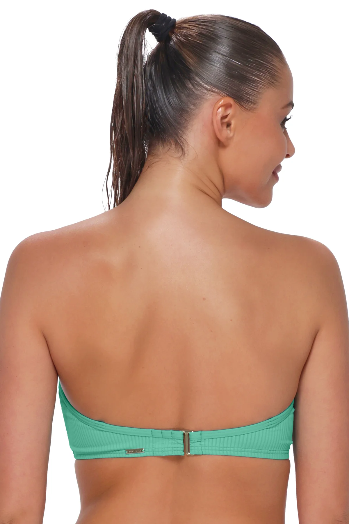 Sunsets Aqua Mist Sandbar Rib Loretta Bandeau Top - Image 8