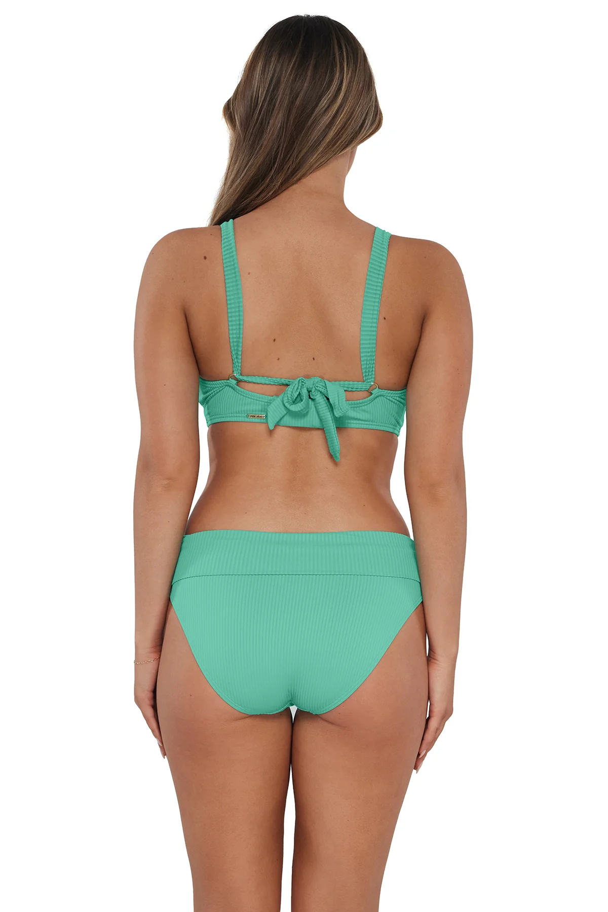 Sunsets Aqua Mist Sandbar Rib Vienna V-Wire Top - Image 2
