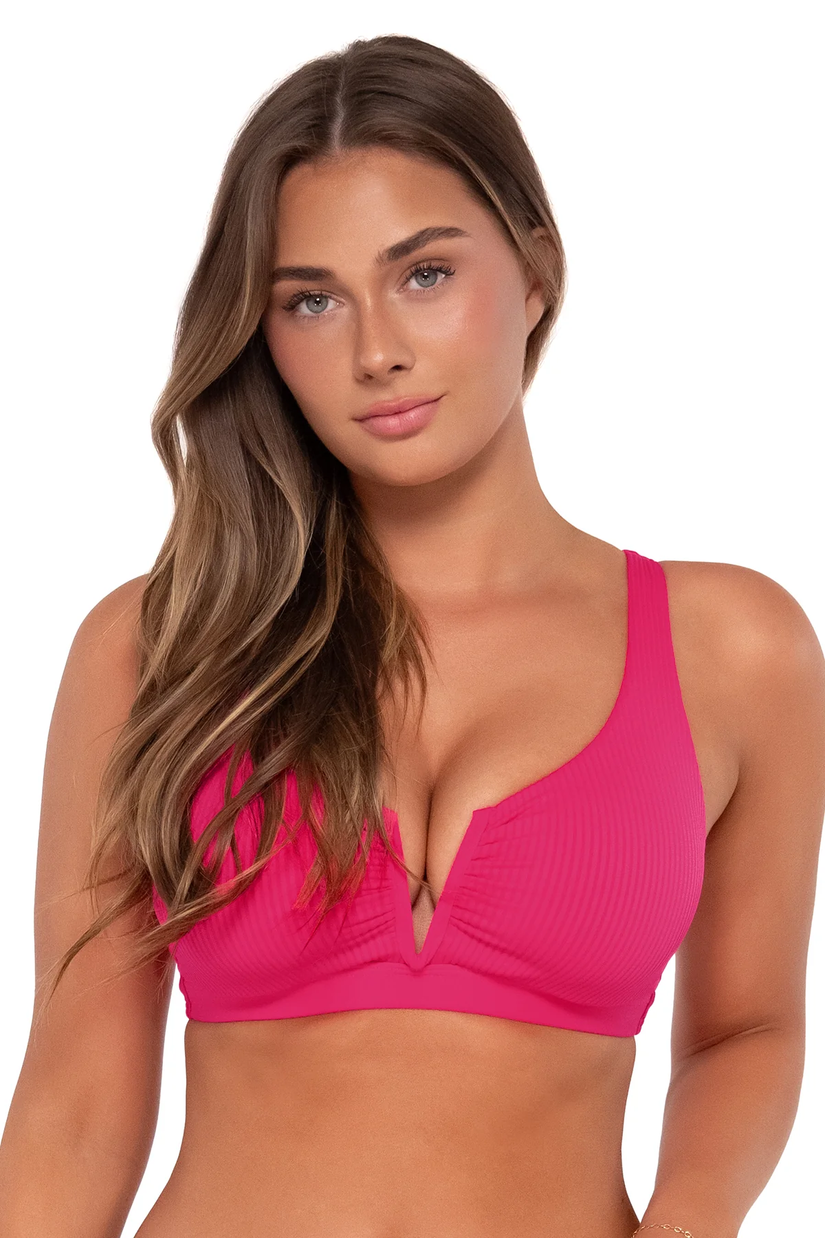 Sunsets Begonia Sandbar Rib Vienna V-Wire Top - Image 6