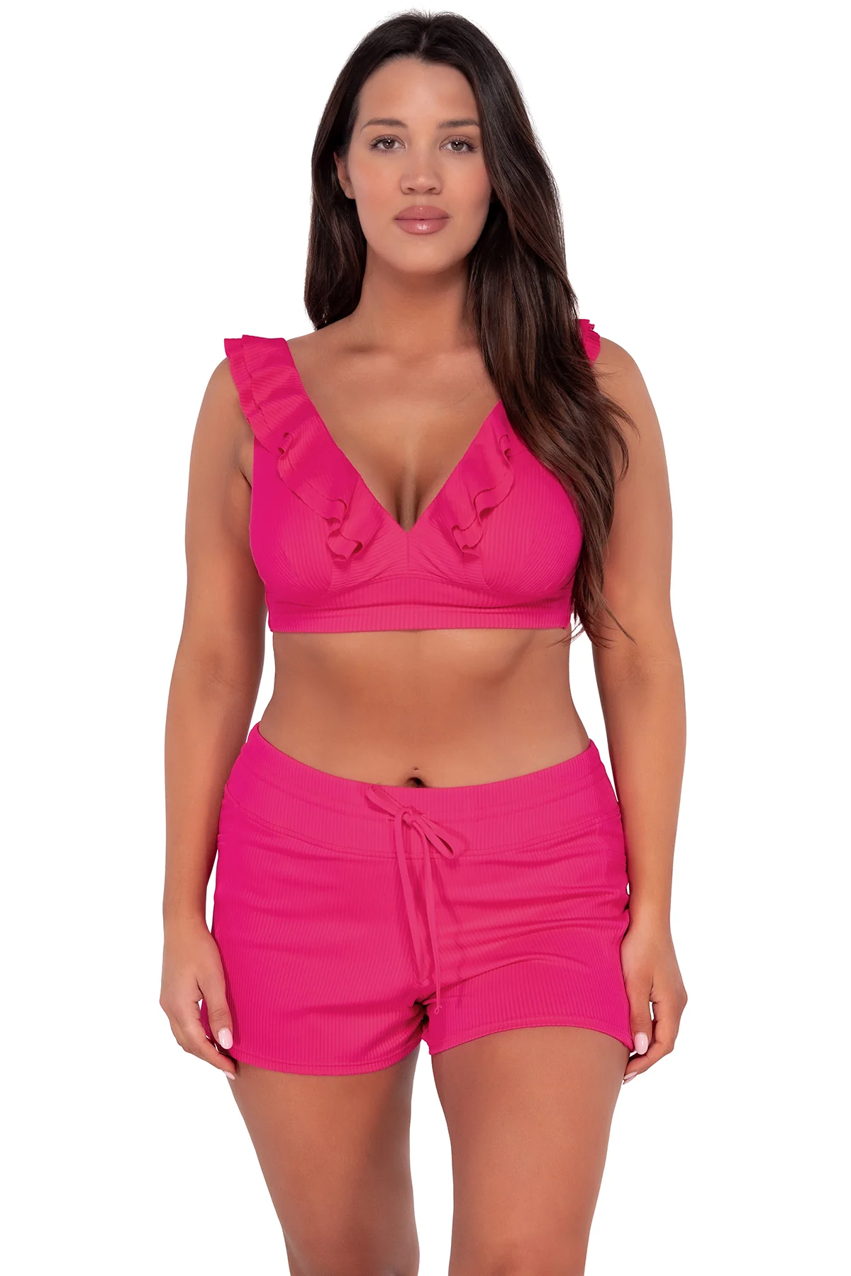 Sunsets Begonia Sandbar Rib Willa Wireless Top - Image 6