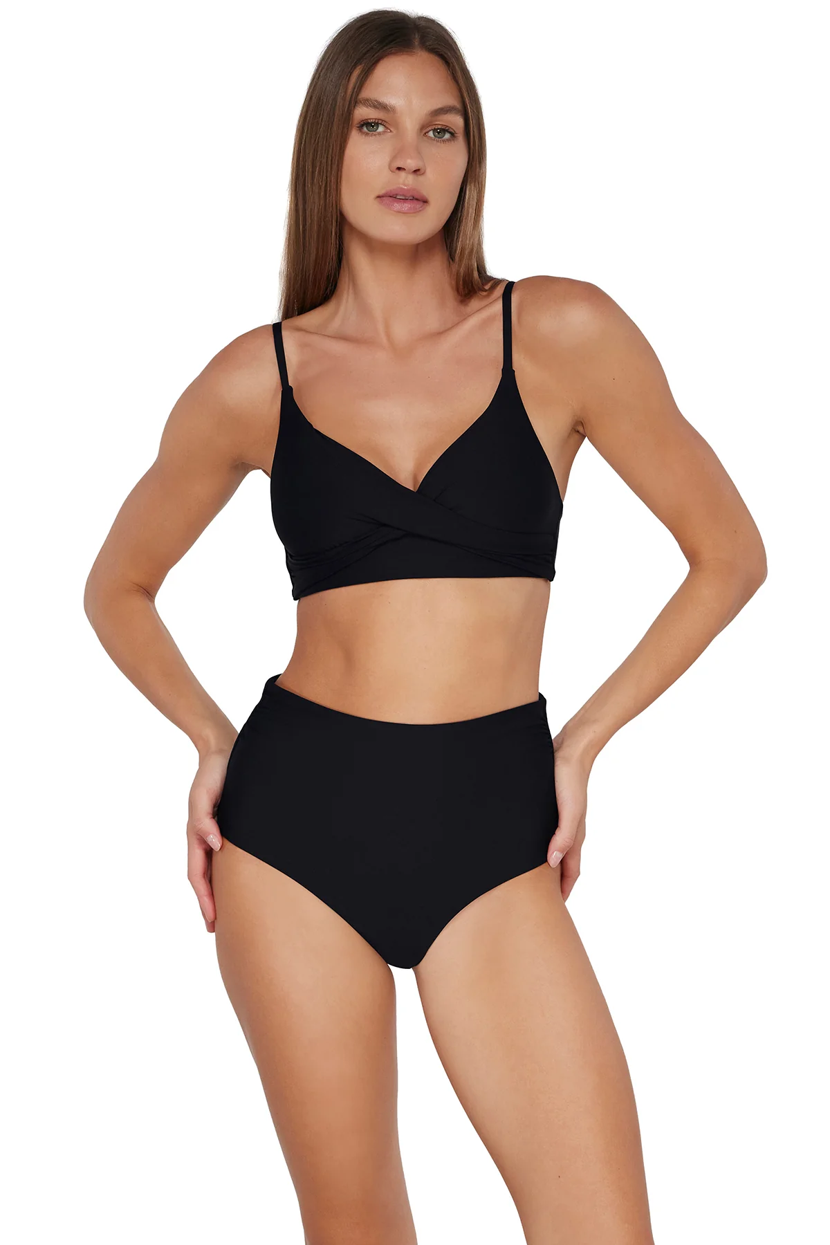 Sunsets Black Capri High Waist Bottom - Image 3