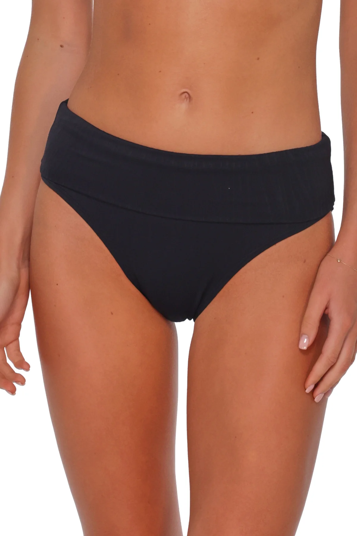 Sunsets Black Seagrass Texture Hannah High Waist Bottom - Image 6