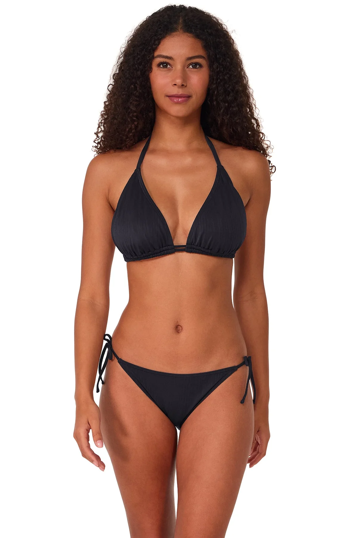 Sunsets Black Seagrass Texture Starlette Triangle Top - Image 6