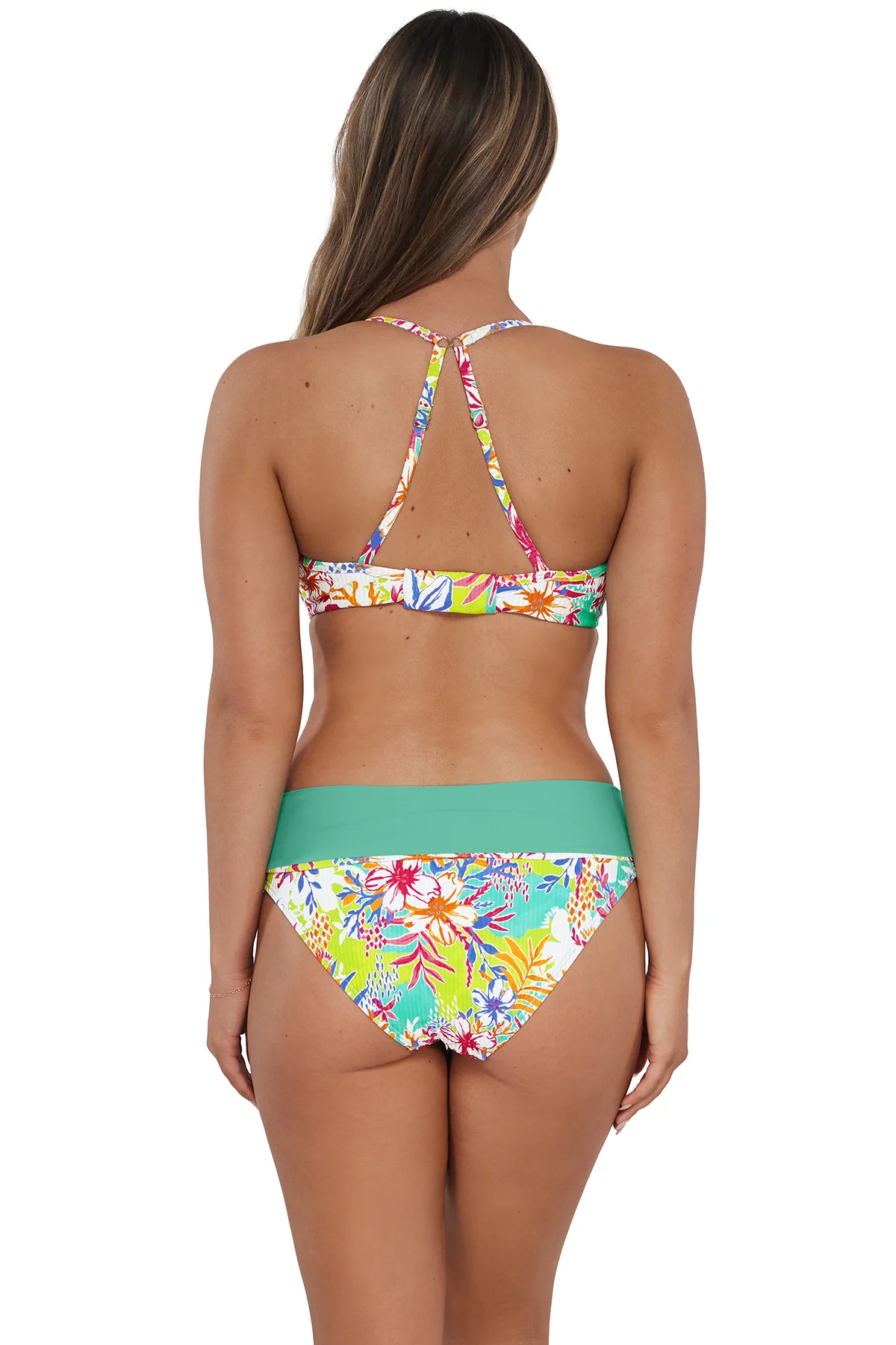 Sunsets Botanical Bliss Sandbar Rib Capri High Waist Bottom - Image 7