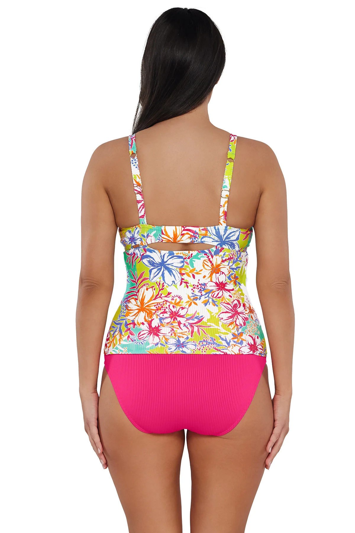 Sunsets Botanical Bliss Sandbar Rib Serena Tankini Top - Image 11