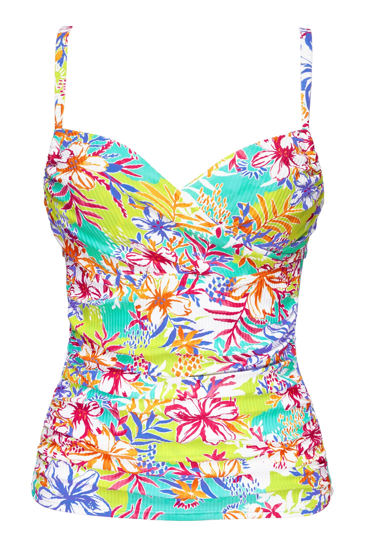 Sunsets Botanical Bliss Sandbar Rib Serena Tankini Top - Image 12