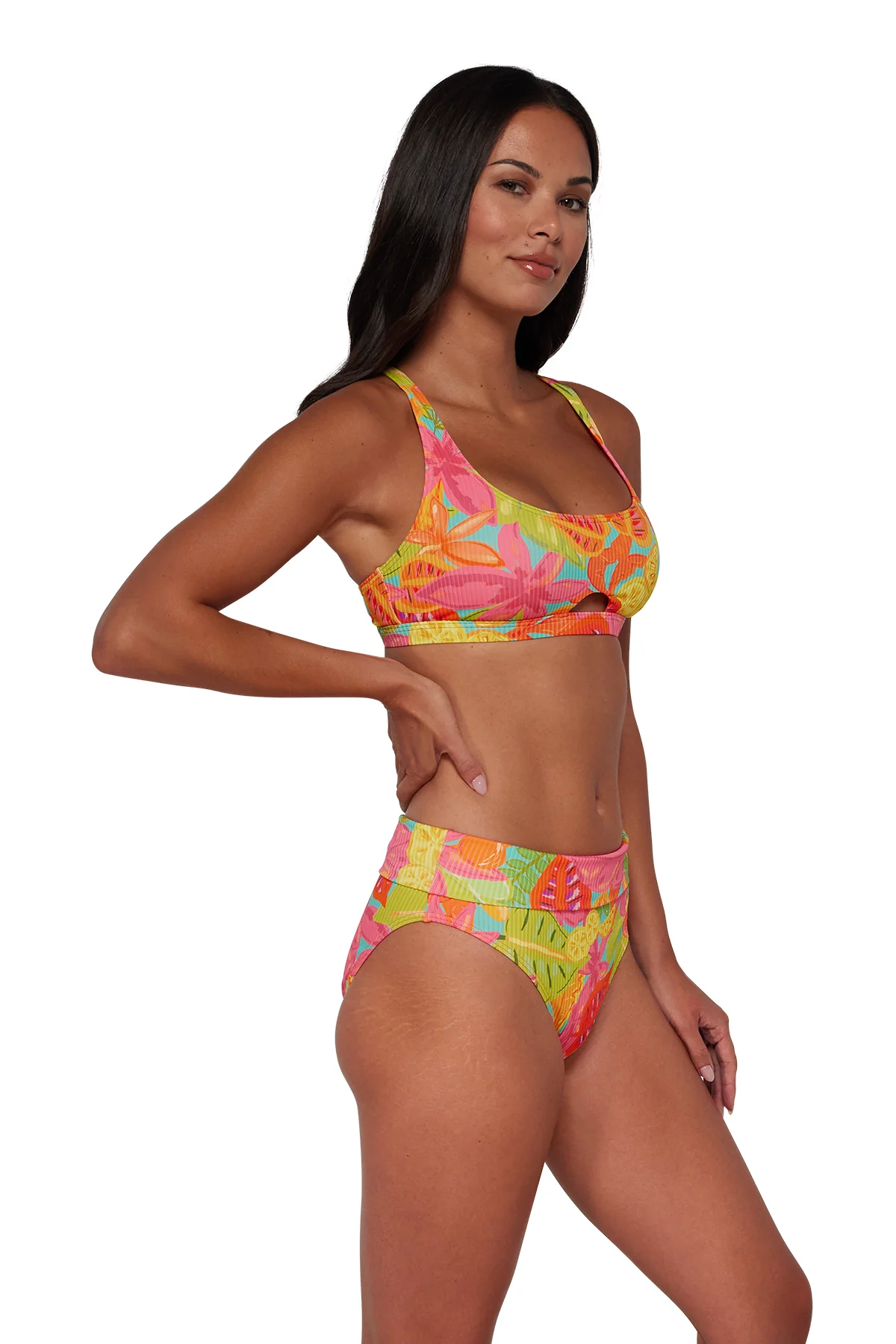 Sunsets Citrus Grove Sandbar Rib Brandi Bralette Top - Image 4
