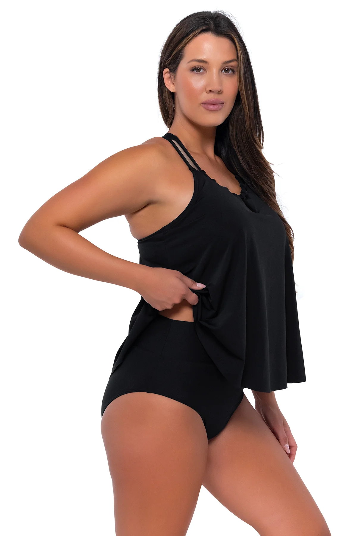 Sunsets Escape Black Sadie Tankini Top - Image 6