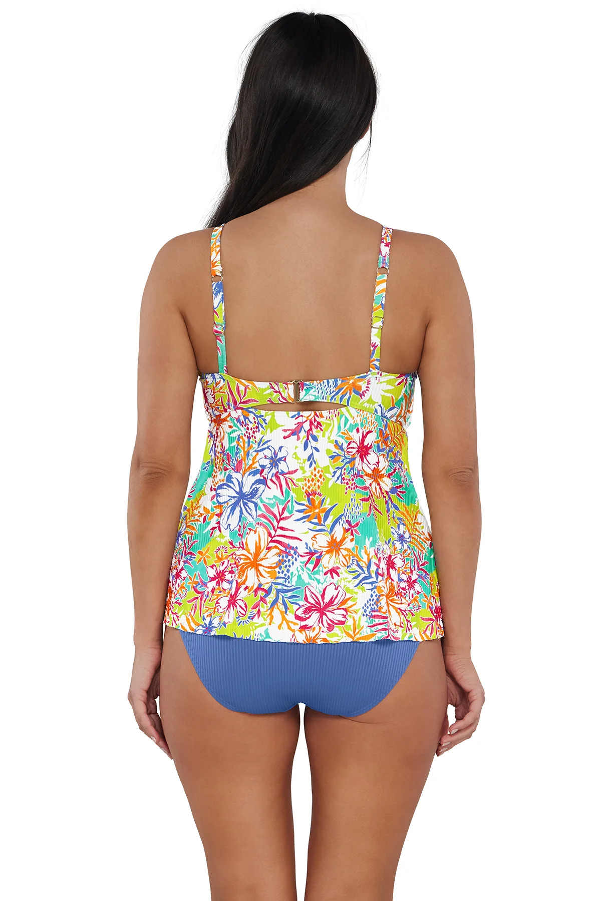 Sunsets Escape Botanical Bliss Sandbar Rib Tori Tankini Top - Image 4