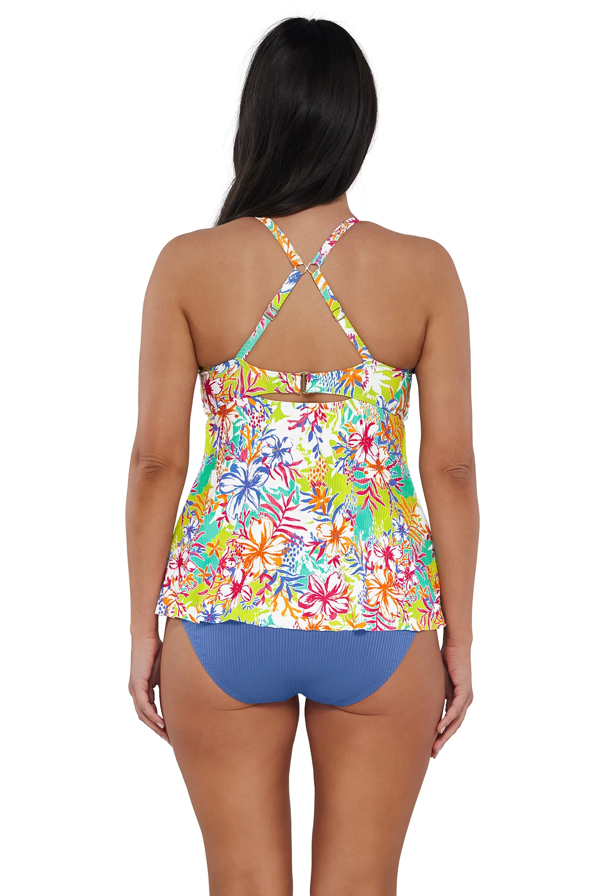 Sunsets Escape Botanical Bliss Sandbar Rib Tori Tankini Top - Image 8