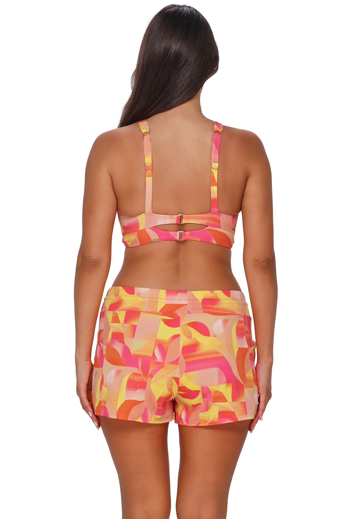 Sunsets Escape Dreamsicle Crepe Laguna Swim Short - Image 3