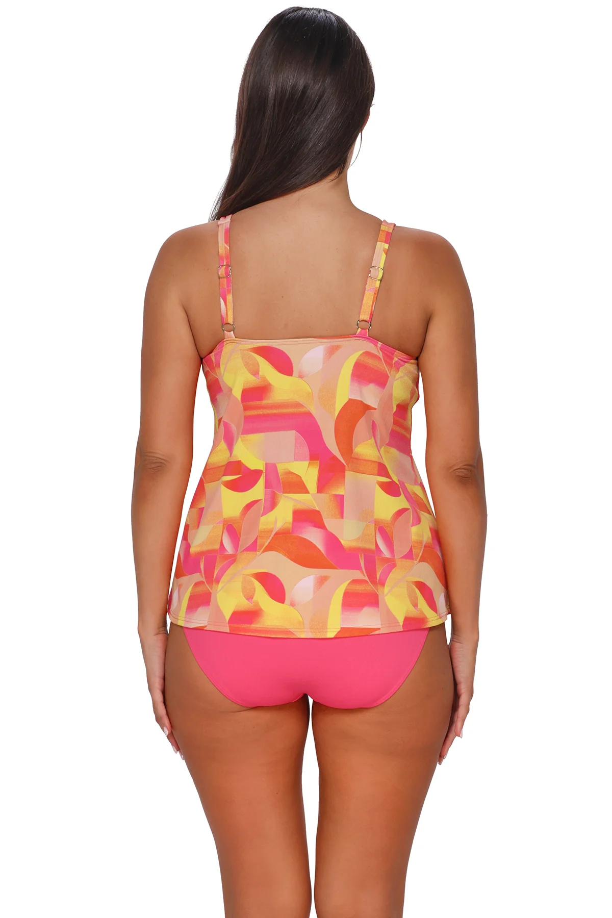 Sunsets Escape Dreamsicle Crepe Jenna Tankini Top - Image 2