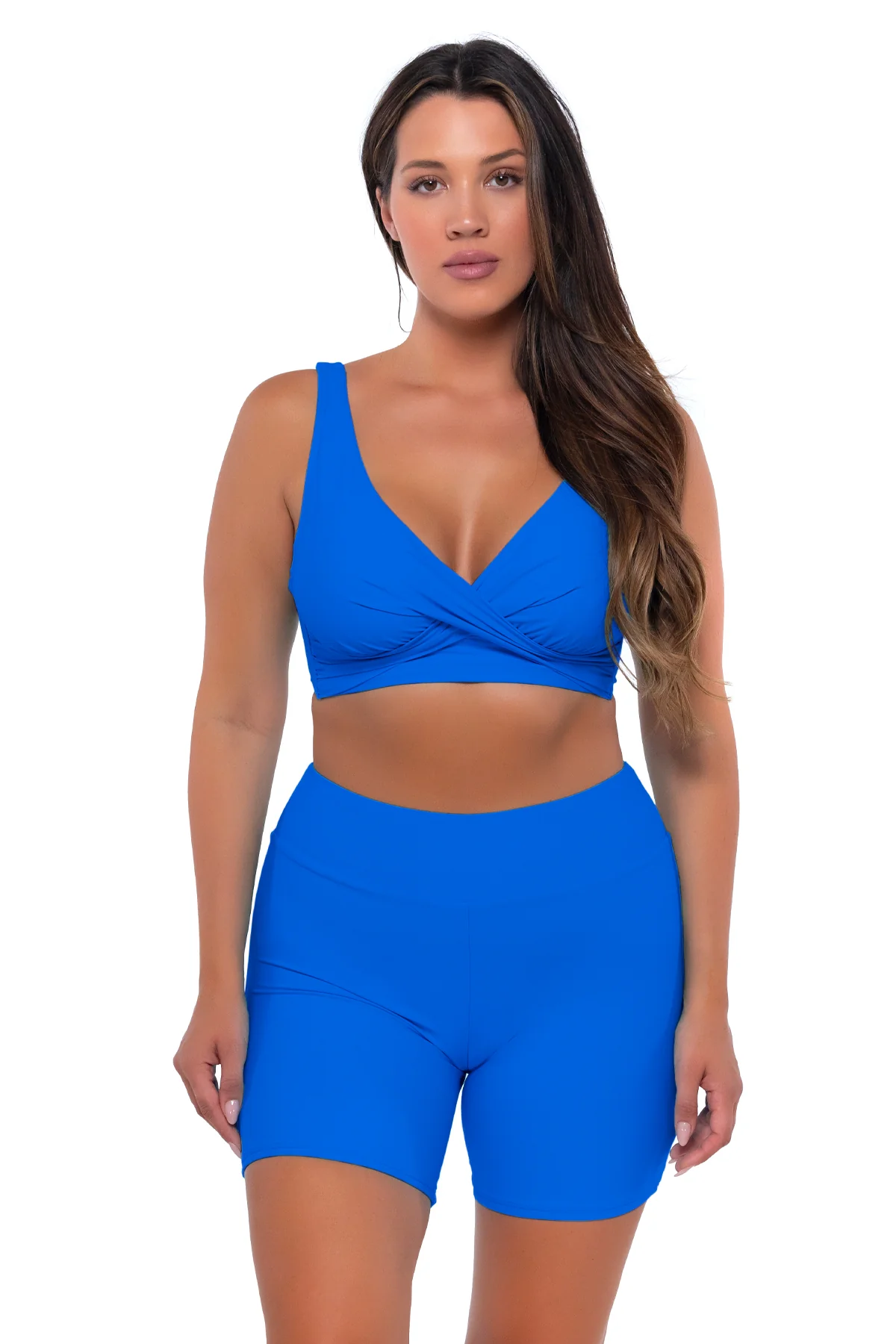Sunsets Escape Electric Blue Bayside Bike Short - Image 5