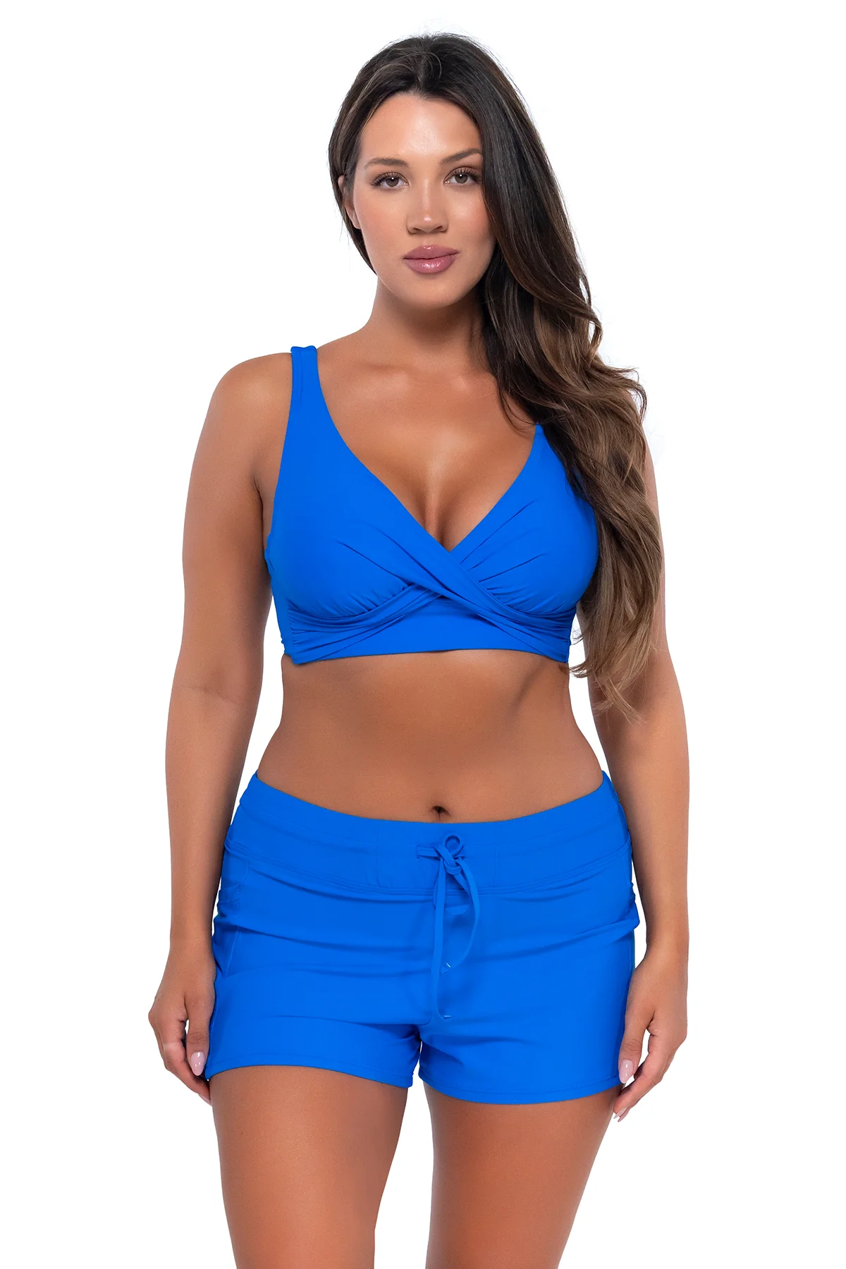 Sunsets Escape Electric Blue Laguna Swim Short - Image 5