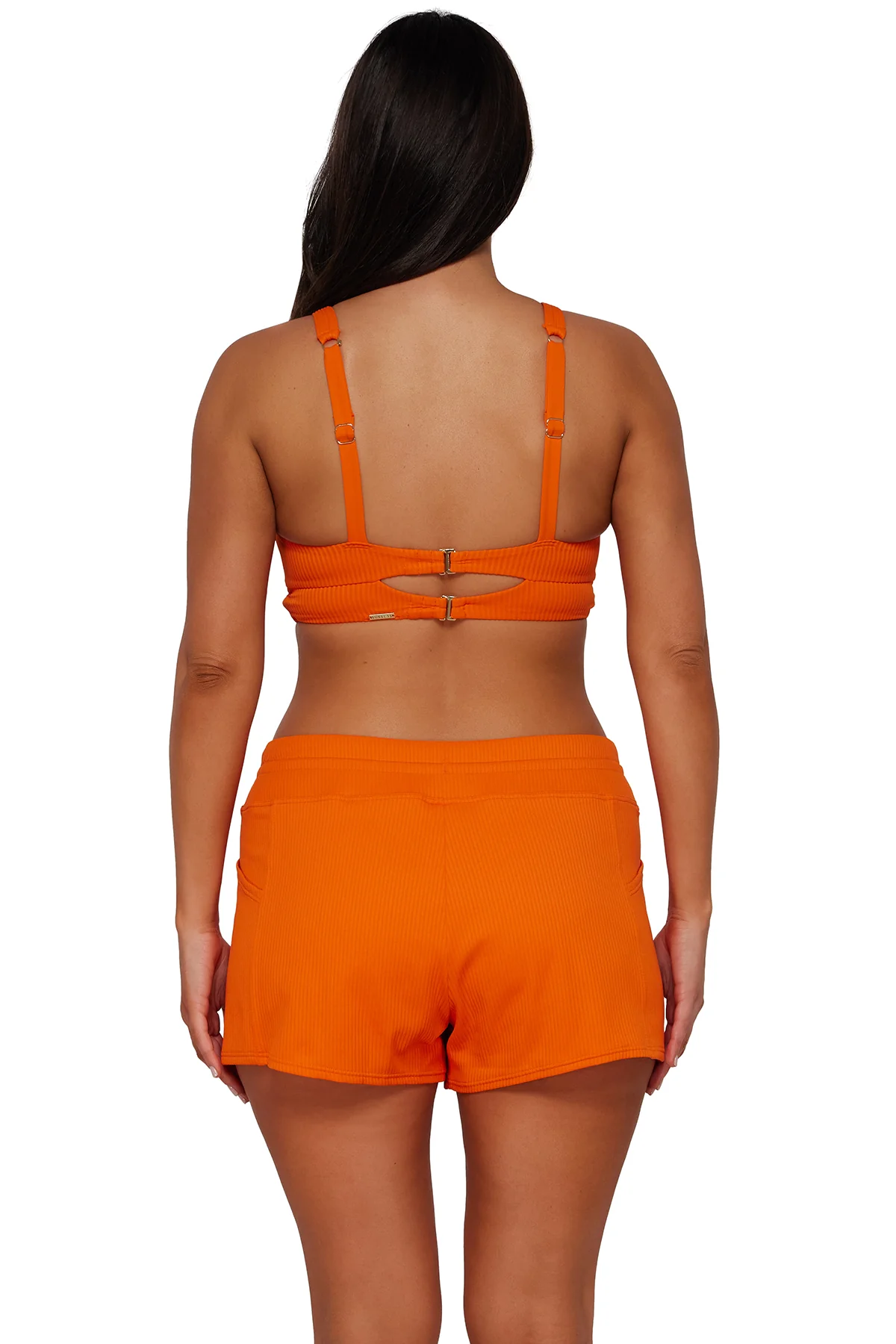 Sunsets Escape Kumquat Sandbar Rib Laguna Swim Short - Image 3
