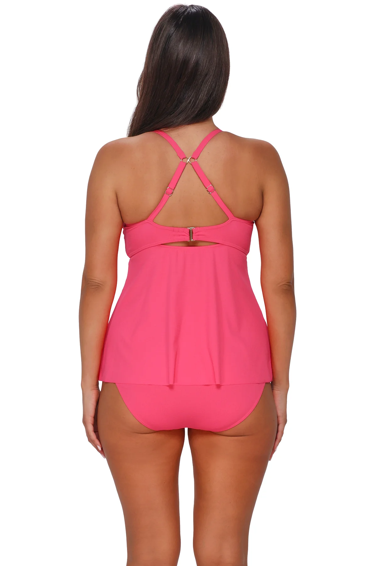 Sunsets Escape Posy Pink Crepe Tori Tankini Top - Image 6