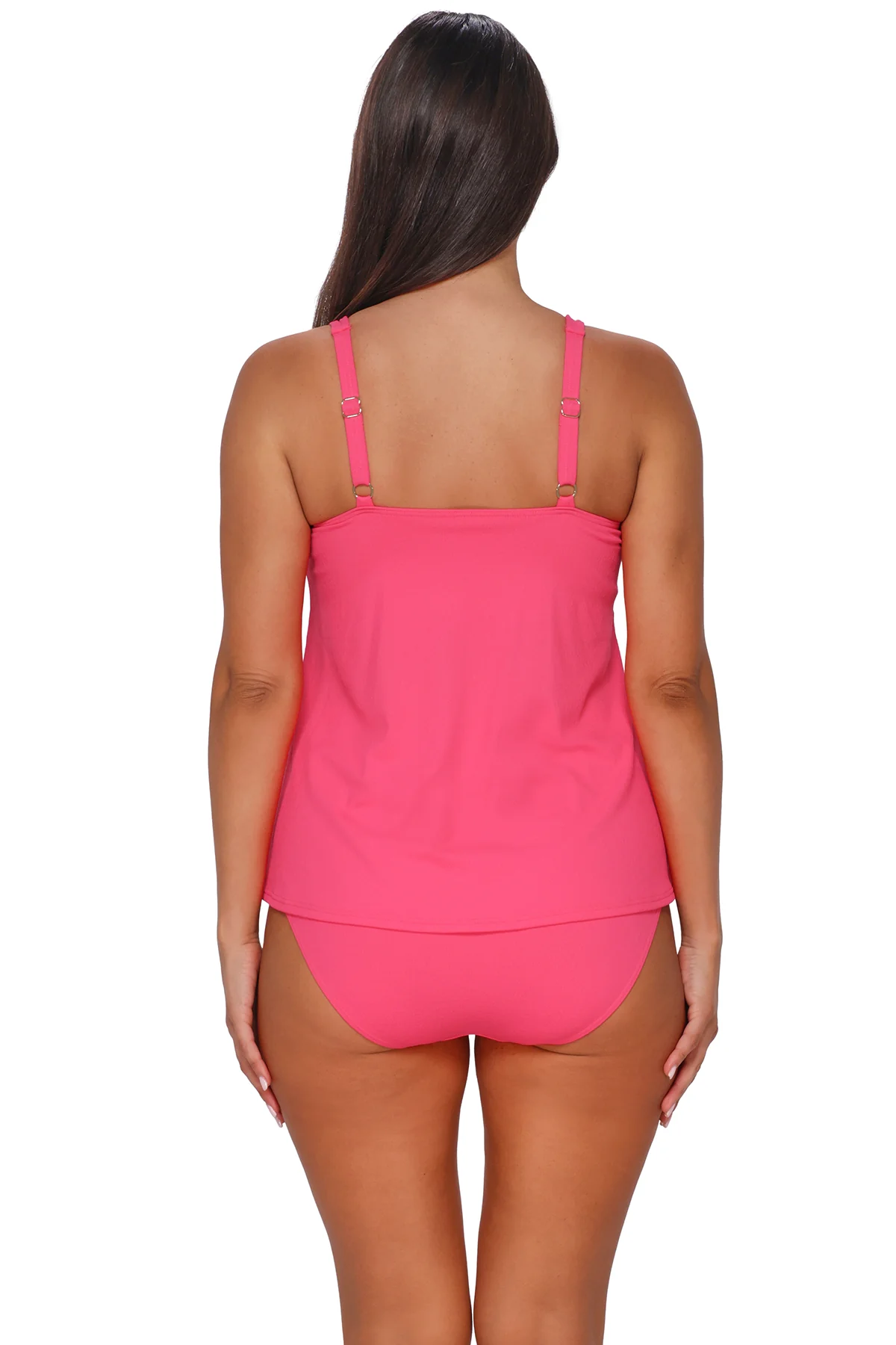Sunsets Escape Posy Pink Crepe Jenna Tankini Top - Image 2