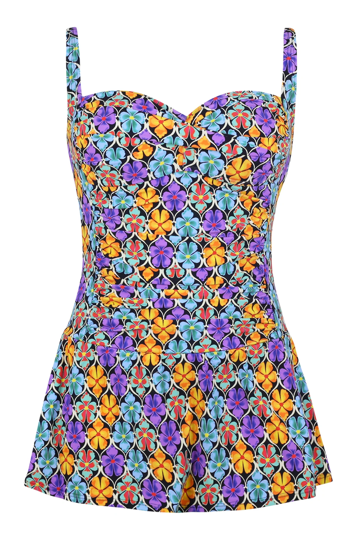 Sunsets Escape Trellis Blooms Sienna Swim Dress - Image 7