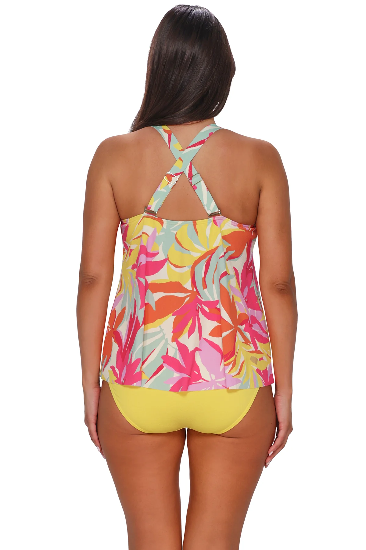 Sunsets Escape Tropicolor Crepe Sadie Tankini Top - Image 5