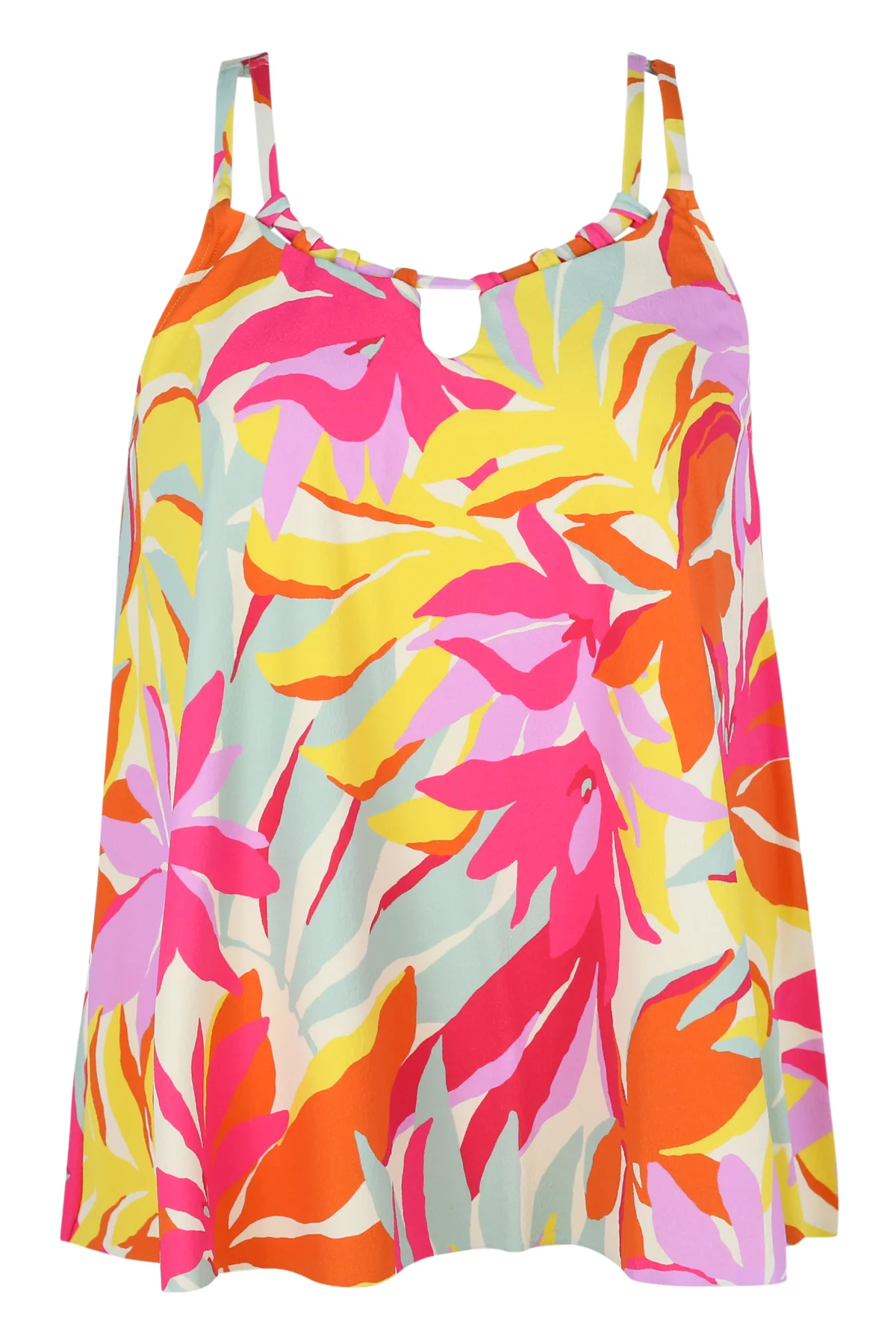 Sunsets Escape Tropicolor Crepe Sadie Tankini Top - Image 7