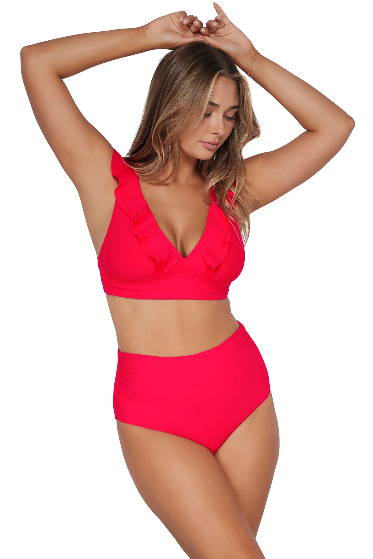 Sunsets Geranium Capri High Waist Bottom - Image 4