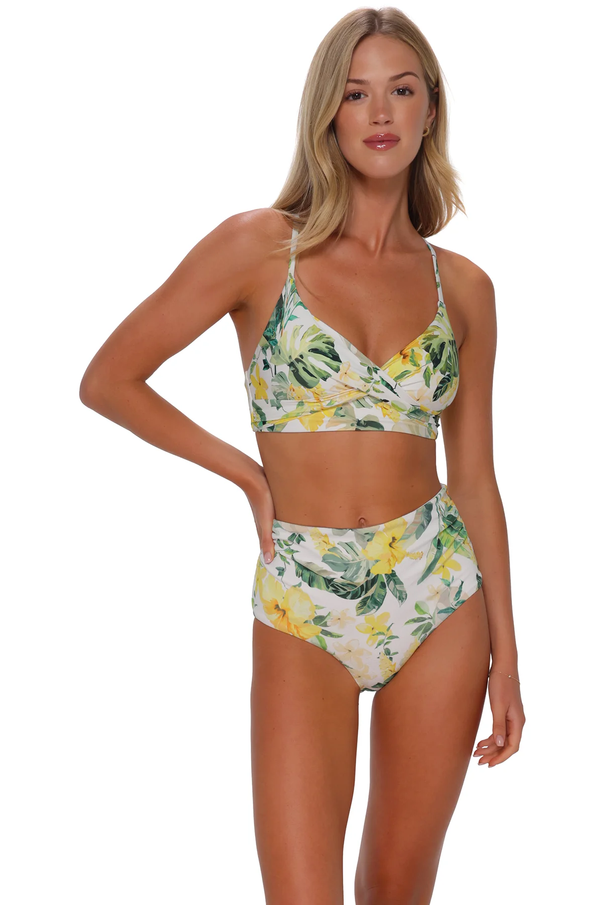 Sunsets Isla Soleil Crepe Capri High Waist Bottom - Image 2