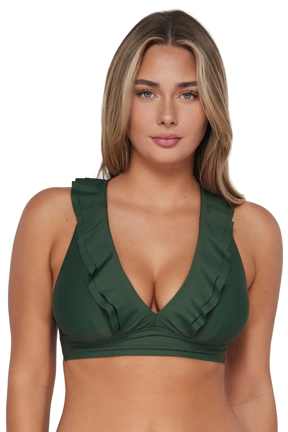 Sunsets Island Green Willa Wireless Top - Image 9