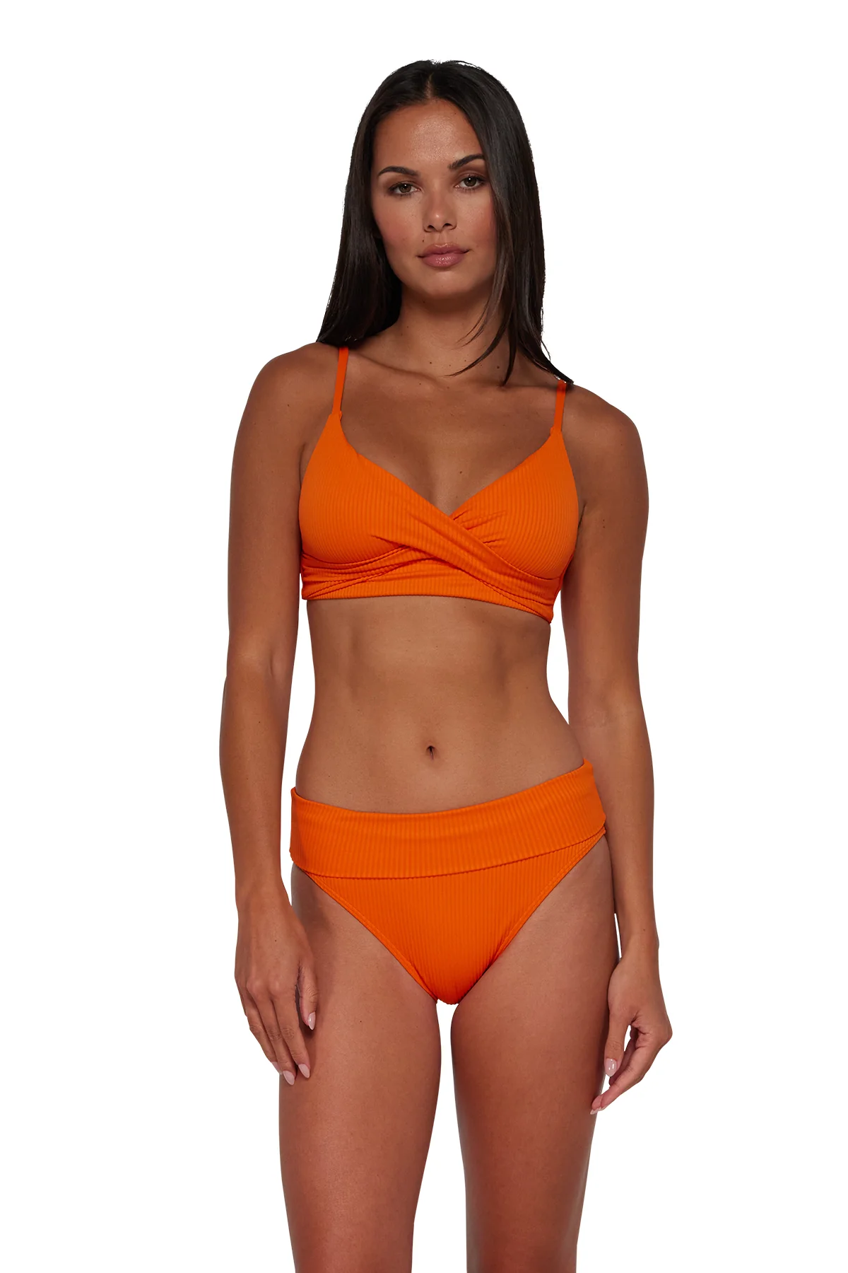 Sunsets Kumquat Sandbar Rib Hannah High Waist Bottom - Image 7