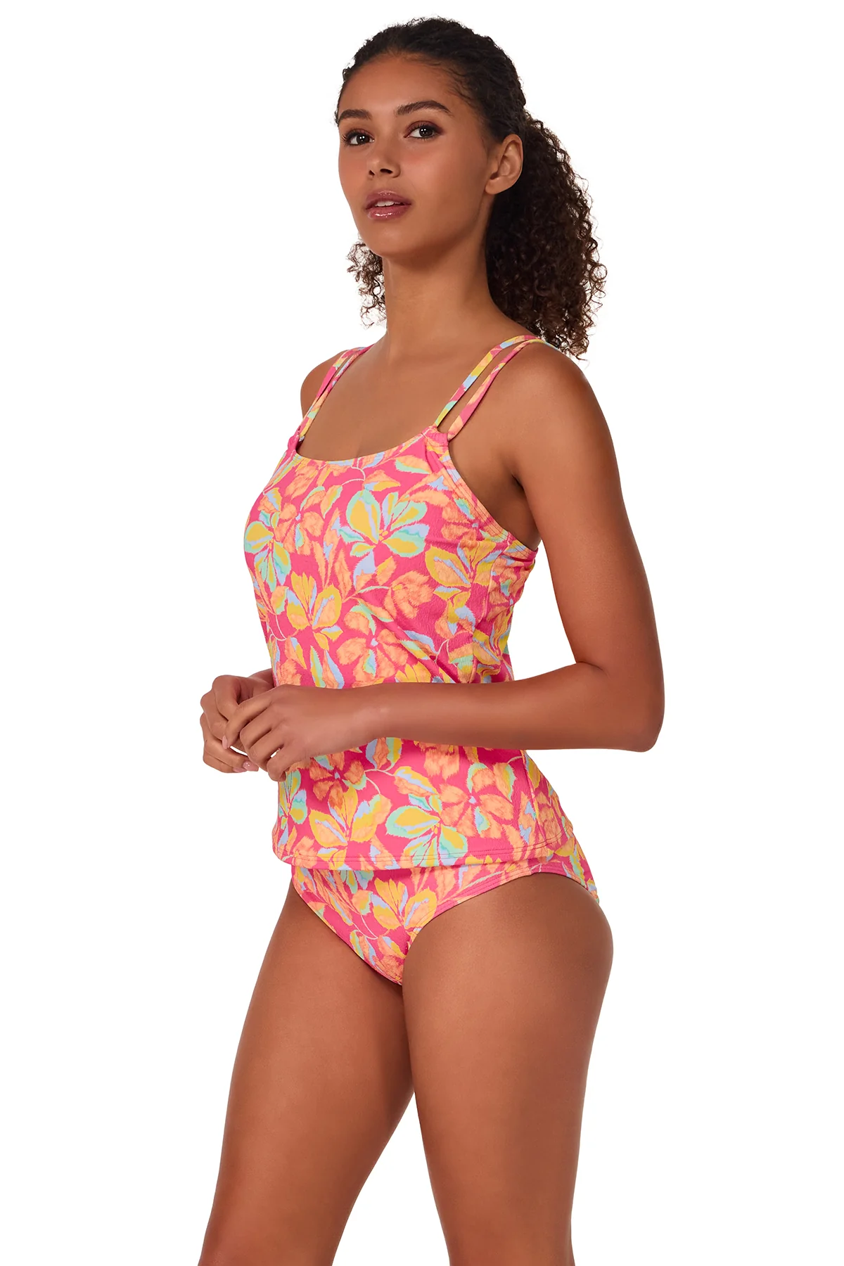 Sunsets Magic Hour Crepe Taylor Tankini Top - Image 4
