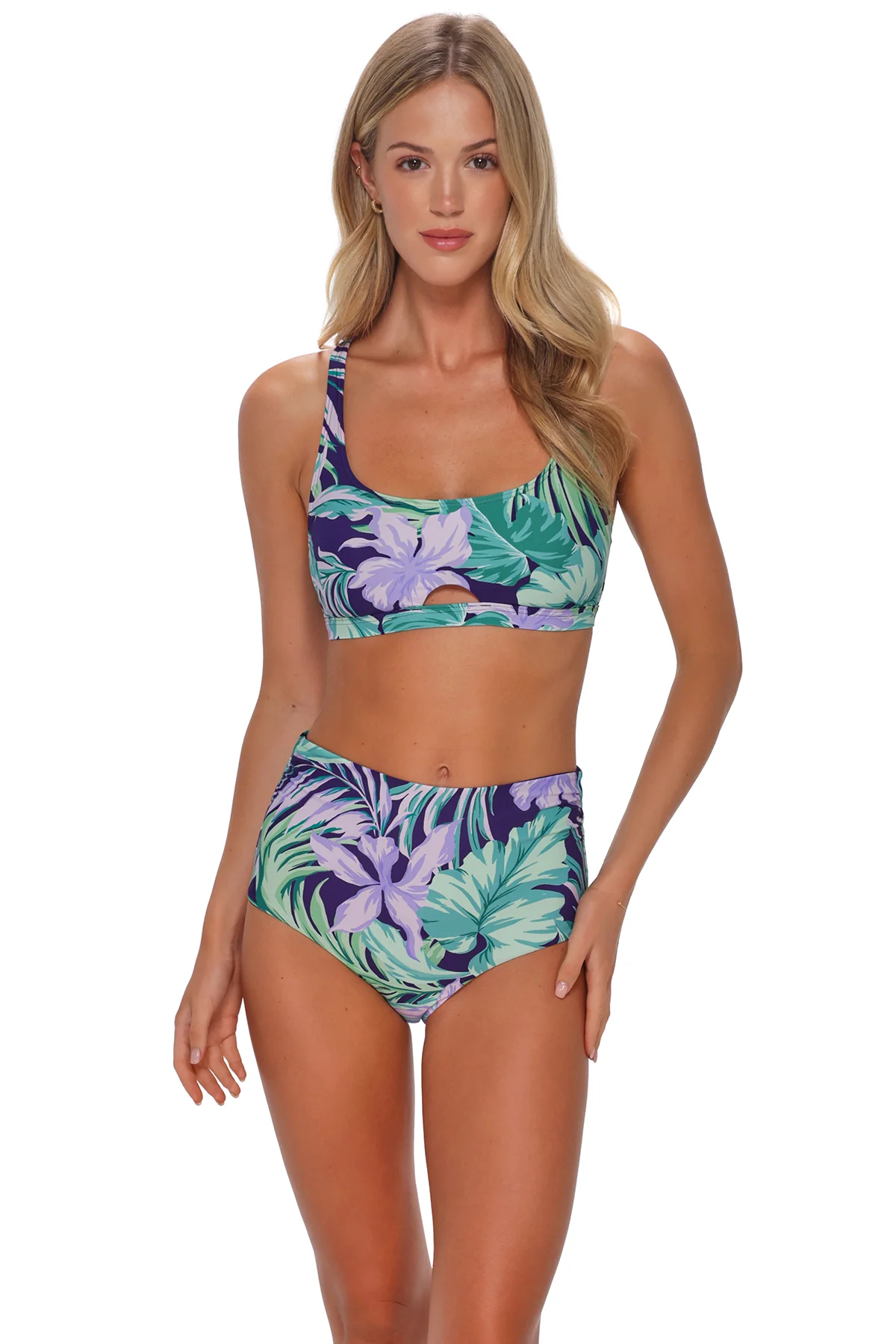 Sunsets Palm Shade Capri High Waist Bottom - Image 2