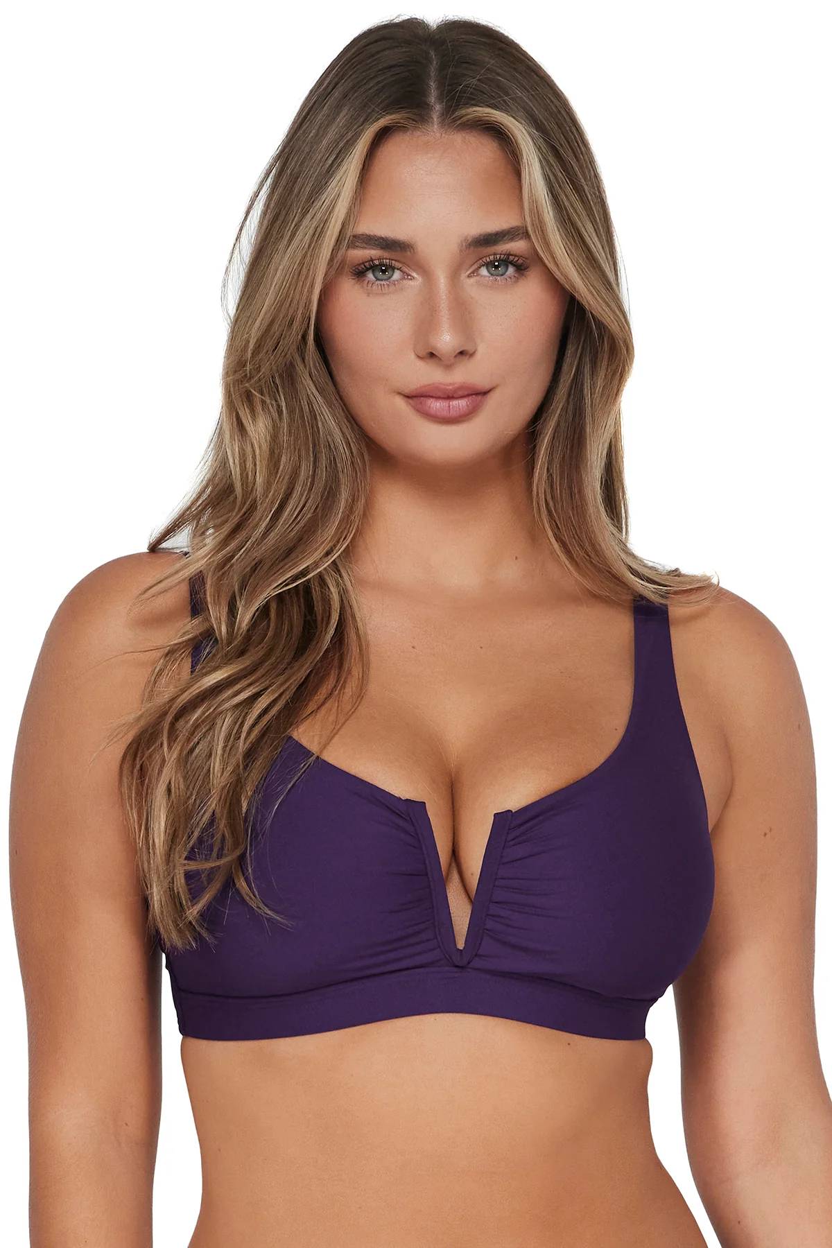 Sunsets Paradise Plum Vienna V-Wire Top - Image 7