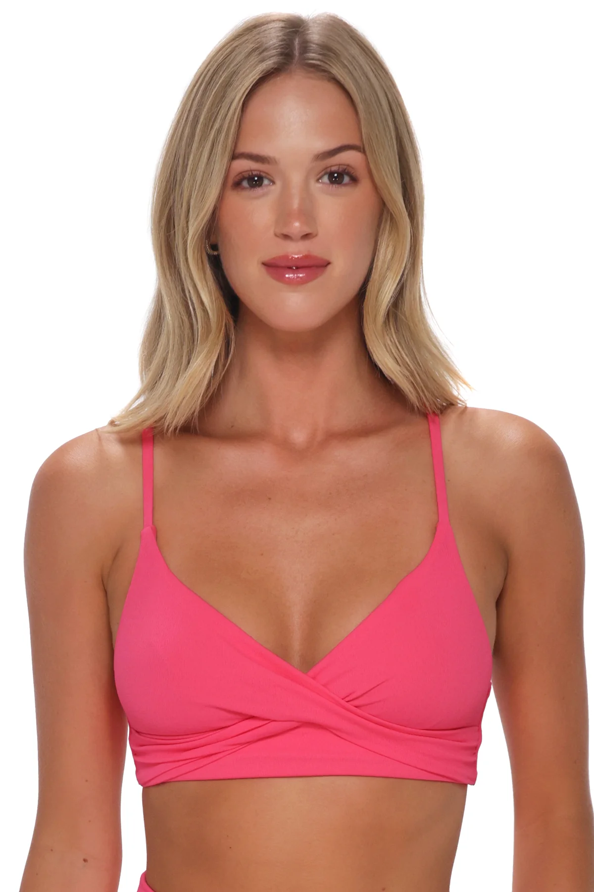 Sunsets Posy Pink Crepe Lyla Bralette Top - Image 4