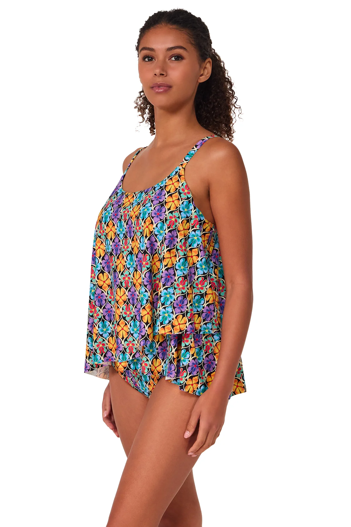 Sunsets Trellis Blooms Elena Tankini Top - Image 3