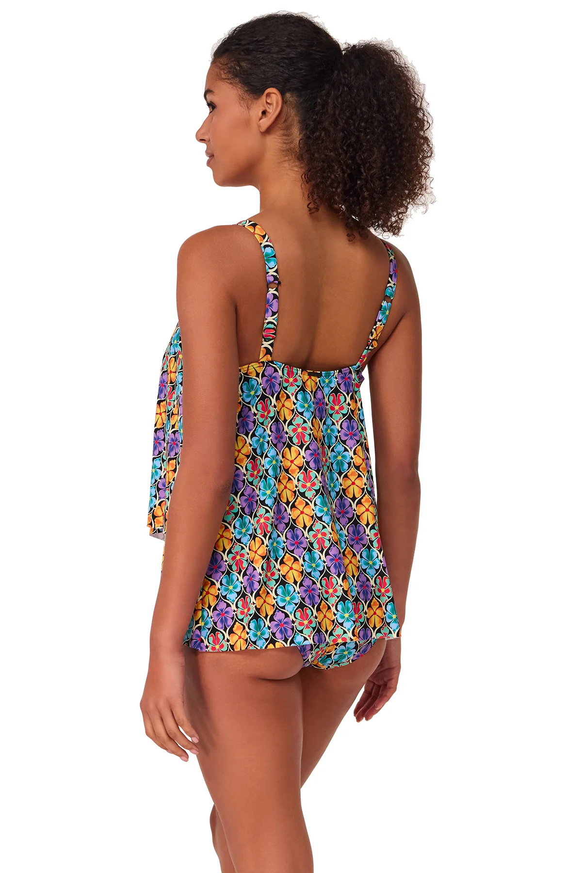 Sunsets Trellis Blooms Elena Tankini Top - Image 4