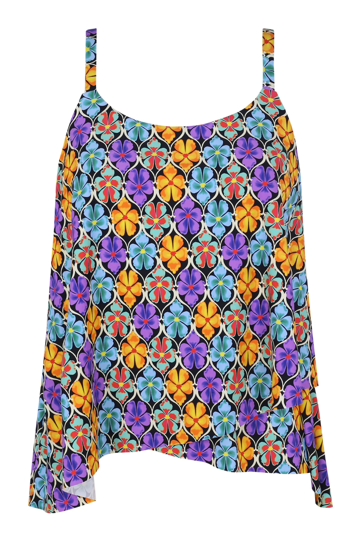 Sunsets Trellis Blooms Elena Tankini Top - Image 6