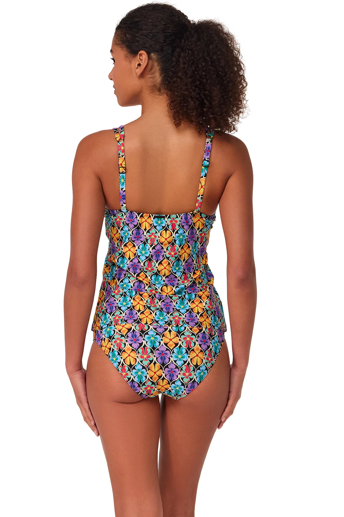 Sunsets Trellis Blooms Taylor Tankini Top - Image 3