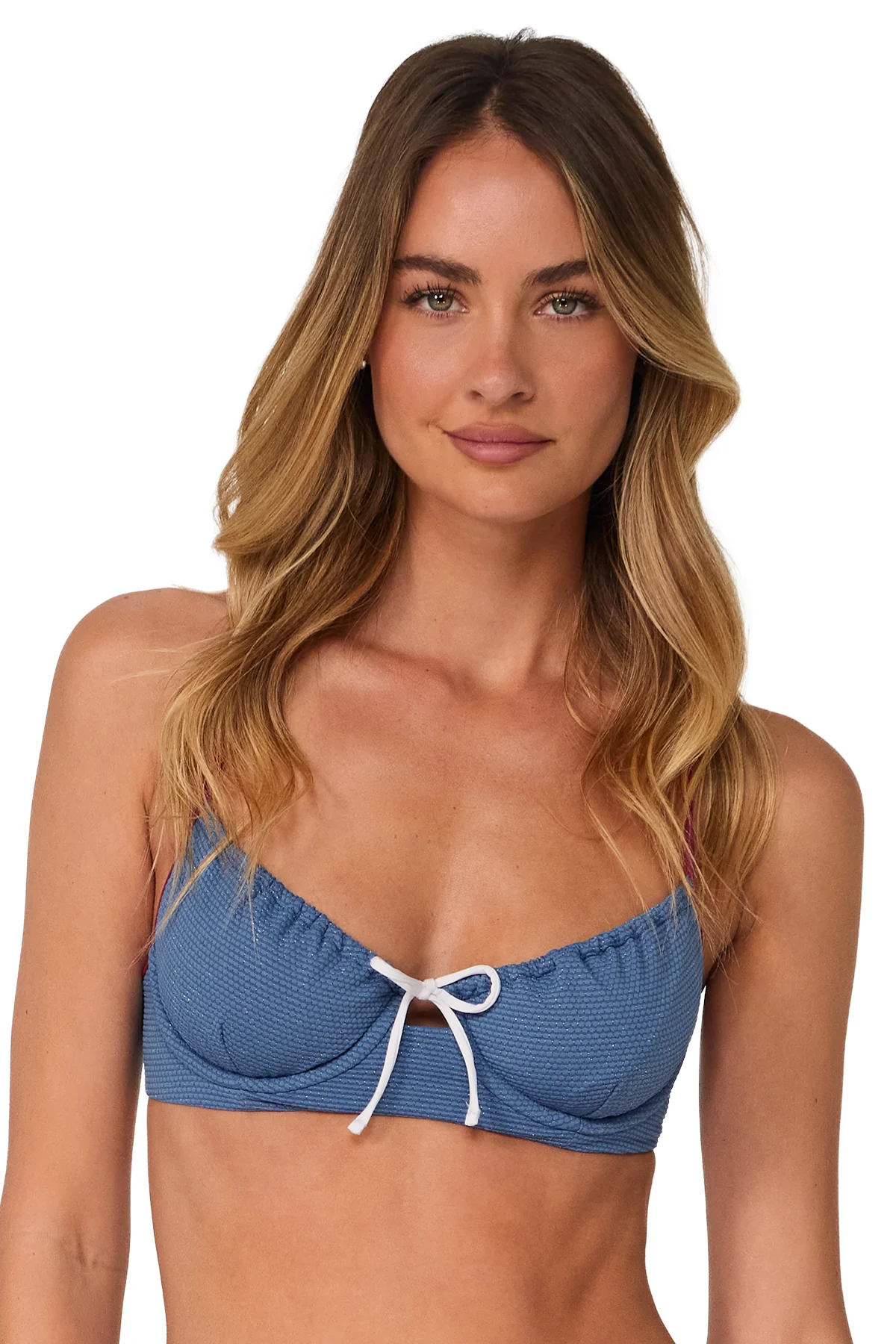 Swim Systems Banner Blue Lurex Maggie Underwire Top - Image 5