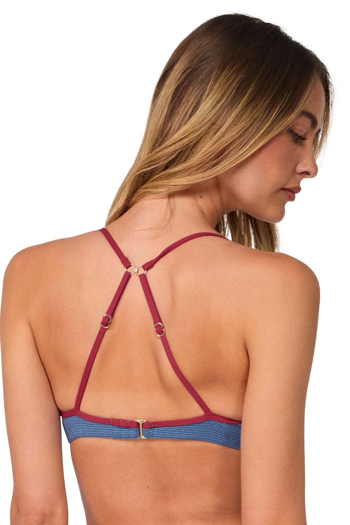 Swim Systems Banner Blue Lurex Maggie Underwire Top - Image 7