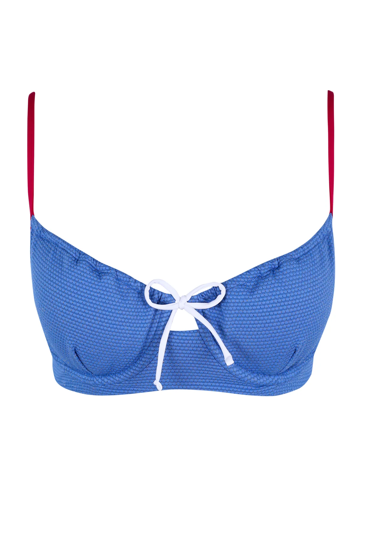 Swim Systems Banner Blue Lurex Maggie Underwire Top - Image 8