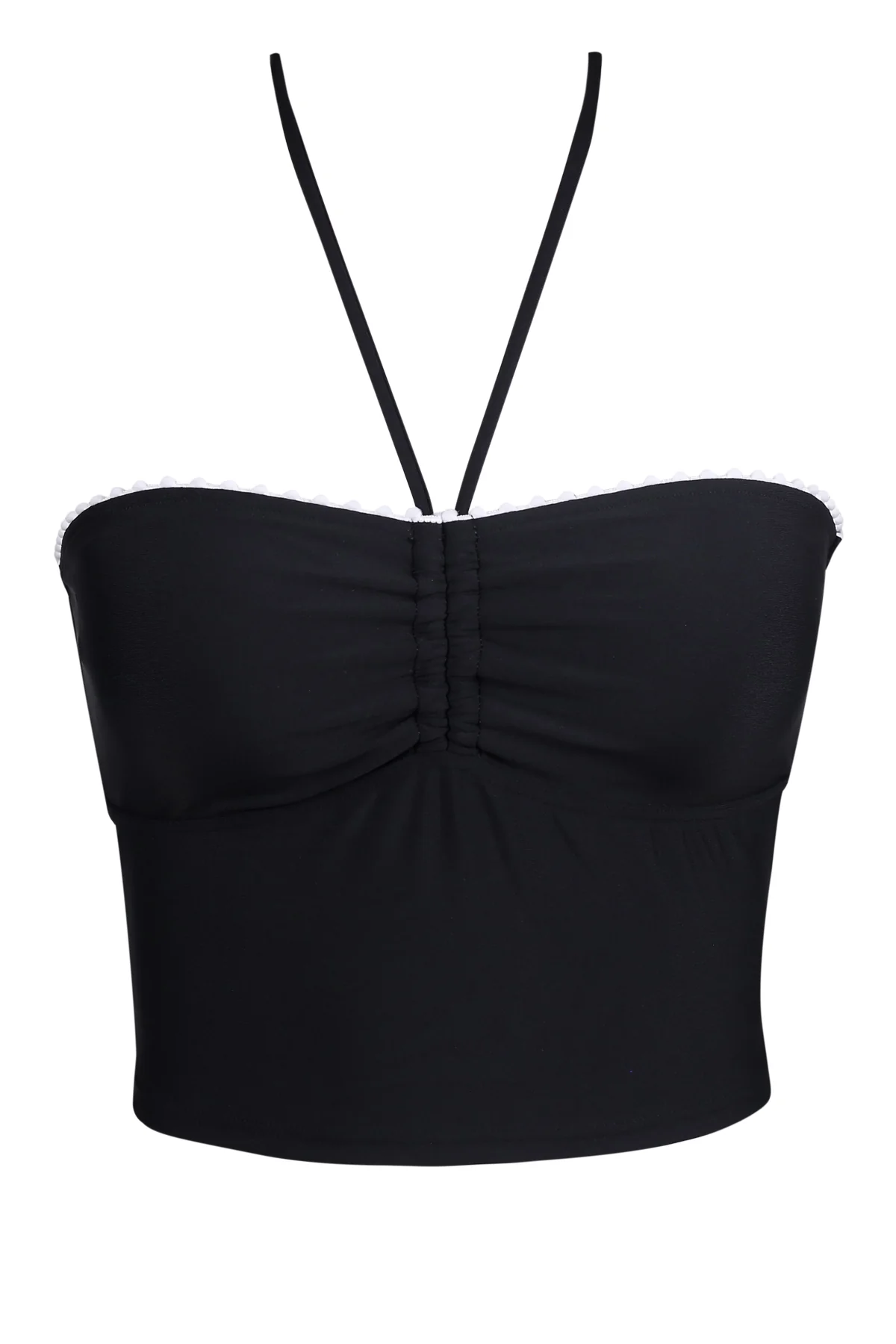 Swim Systems Black Pom Pom Dolly Crop Top - Image 8