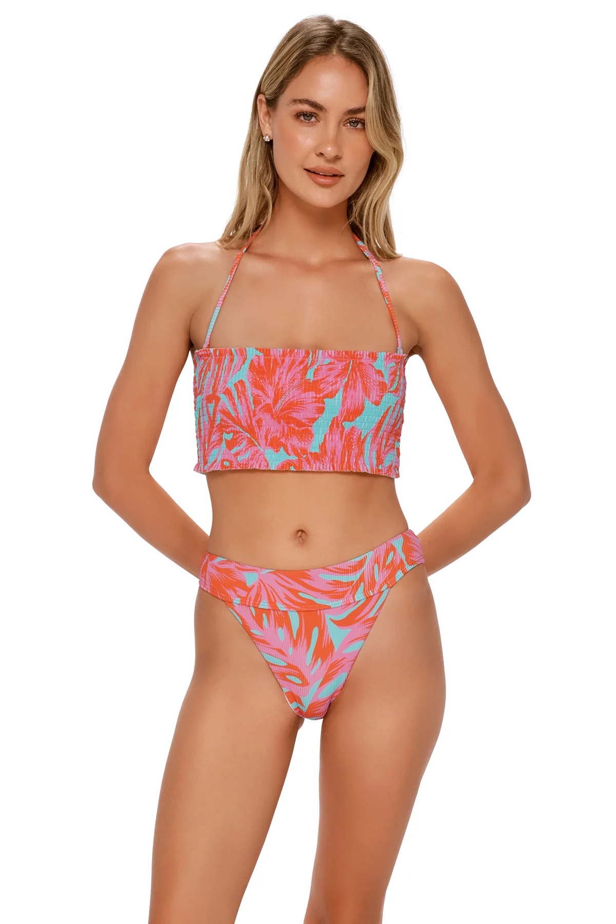 Swim Systems Palm Daze Rib Byron High Waist Bottom - Image 3