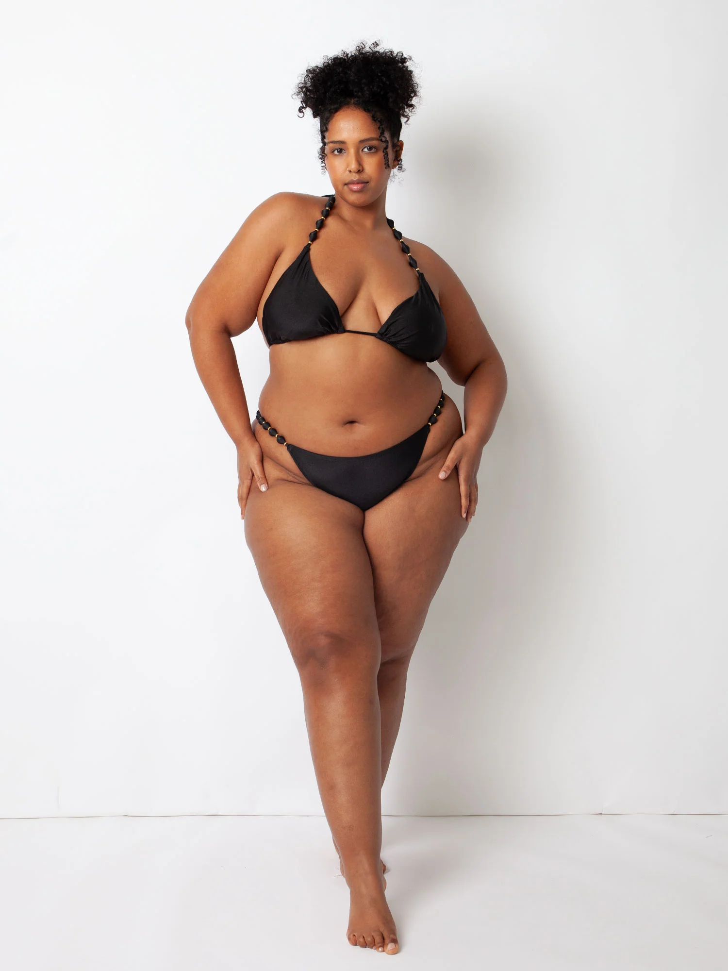 Villa Fresca Black Sole Beaded Bikini Bottom - Image 3